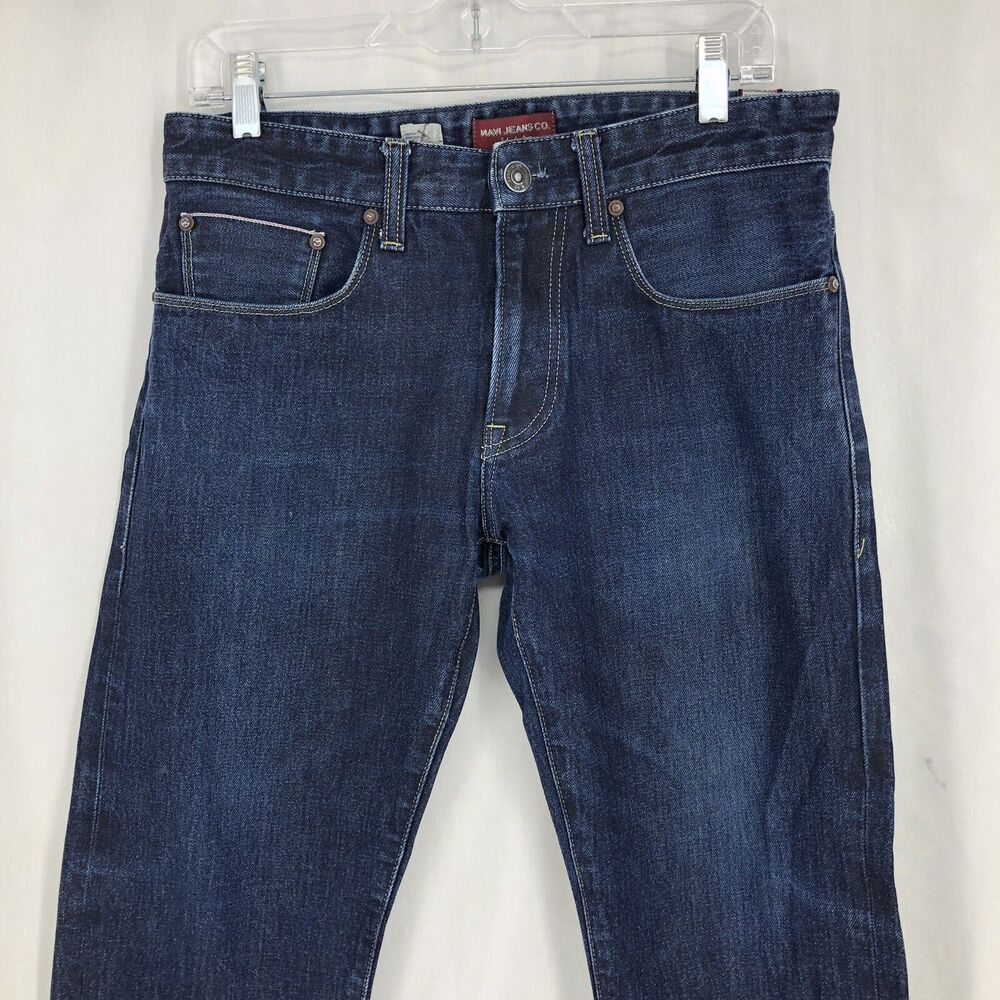 MAVI Zach Premium Modernized Selvedge Denim Jeans Thick Raw Wash 30/34 (31x27)